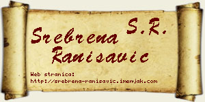 Srebrena Ranisavić vizit kartica